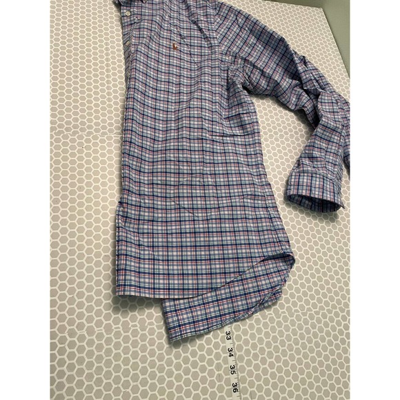 Ralph Lauren Men’s Button Up Shirt Long Sleeve XXL Slim Fit Stretch Oxford Blue - Picture 8 of 8